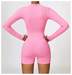 Long Sleeve Ribbed One Piece