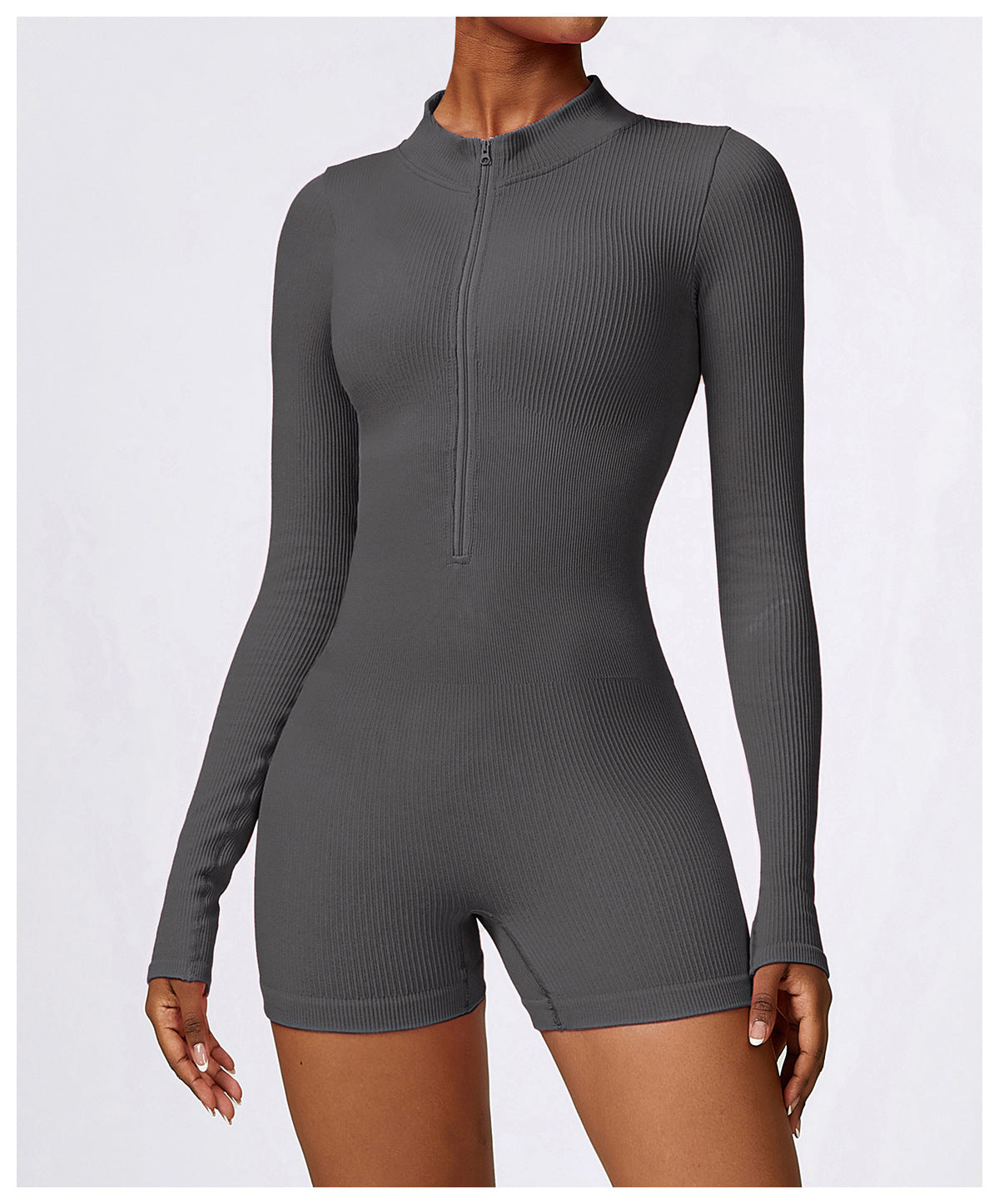 Long Sleeve Ribbed One Piece