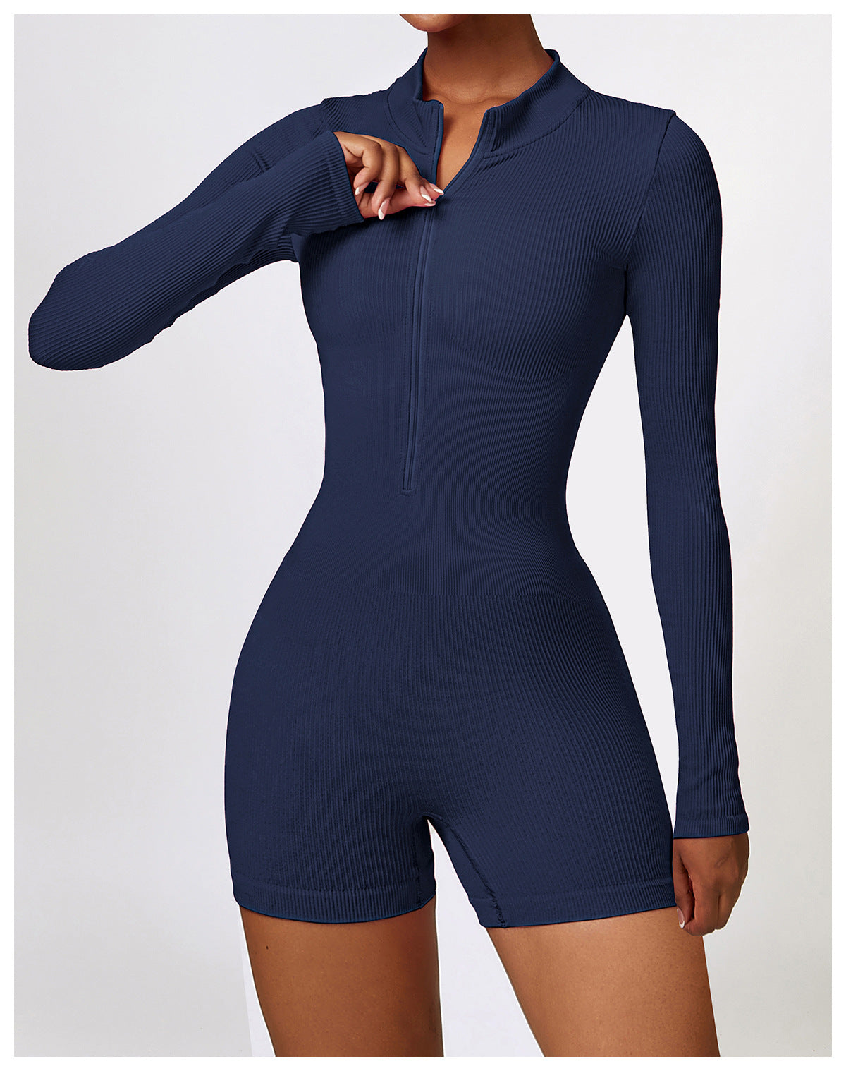 Long Sleeve Ribbed One Piece