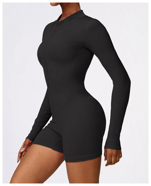 Long Sleeve Ribbed One Piece