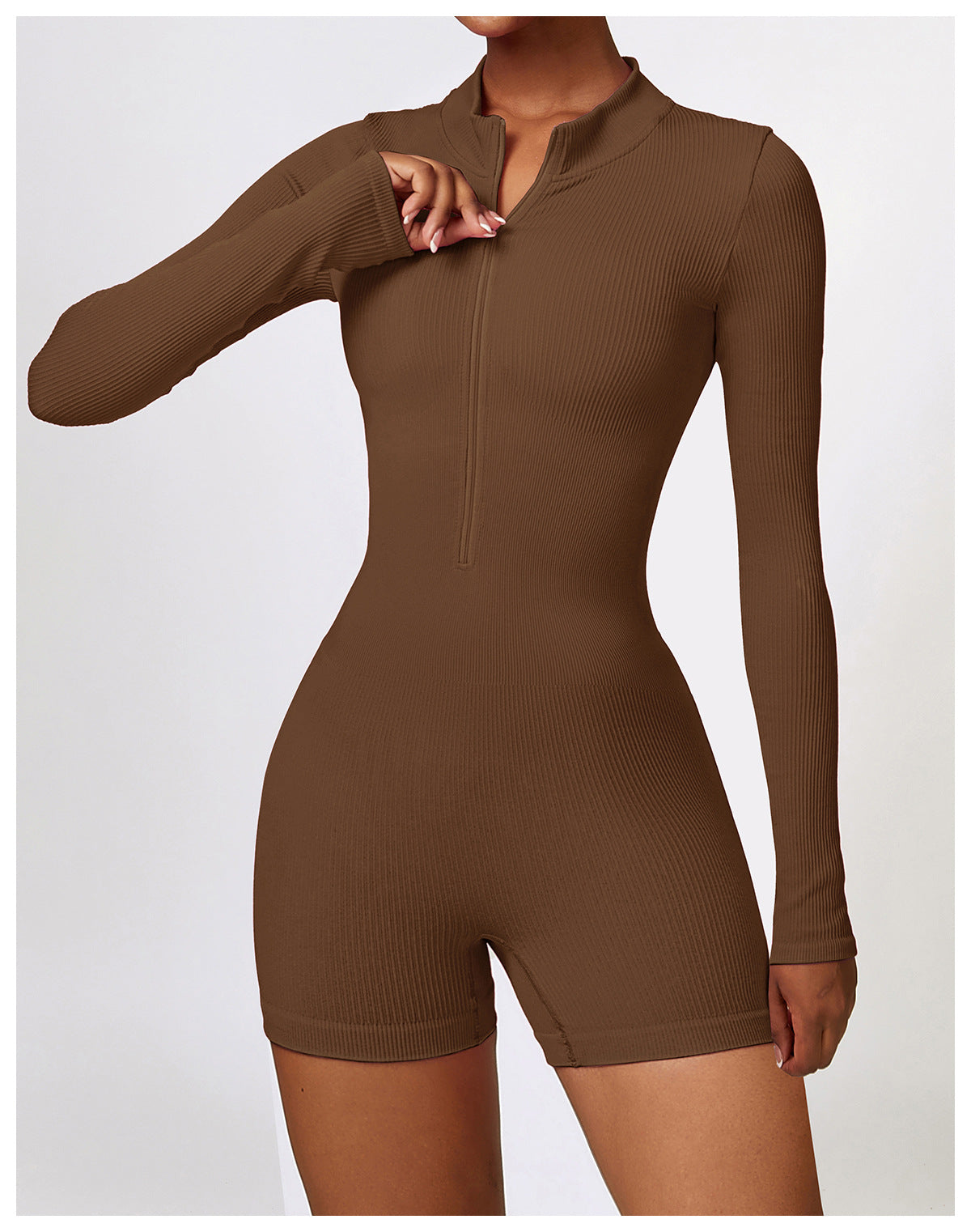 Long Sleeve Ribbed One Piece