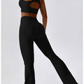black vest leg pants