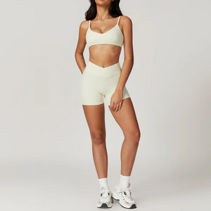 V WAIST SHORT SET