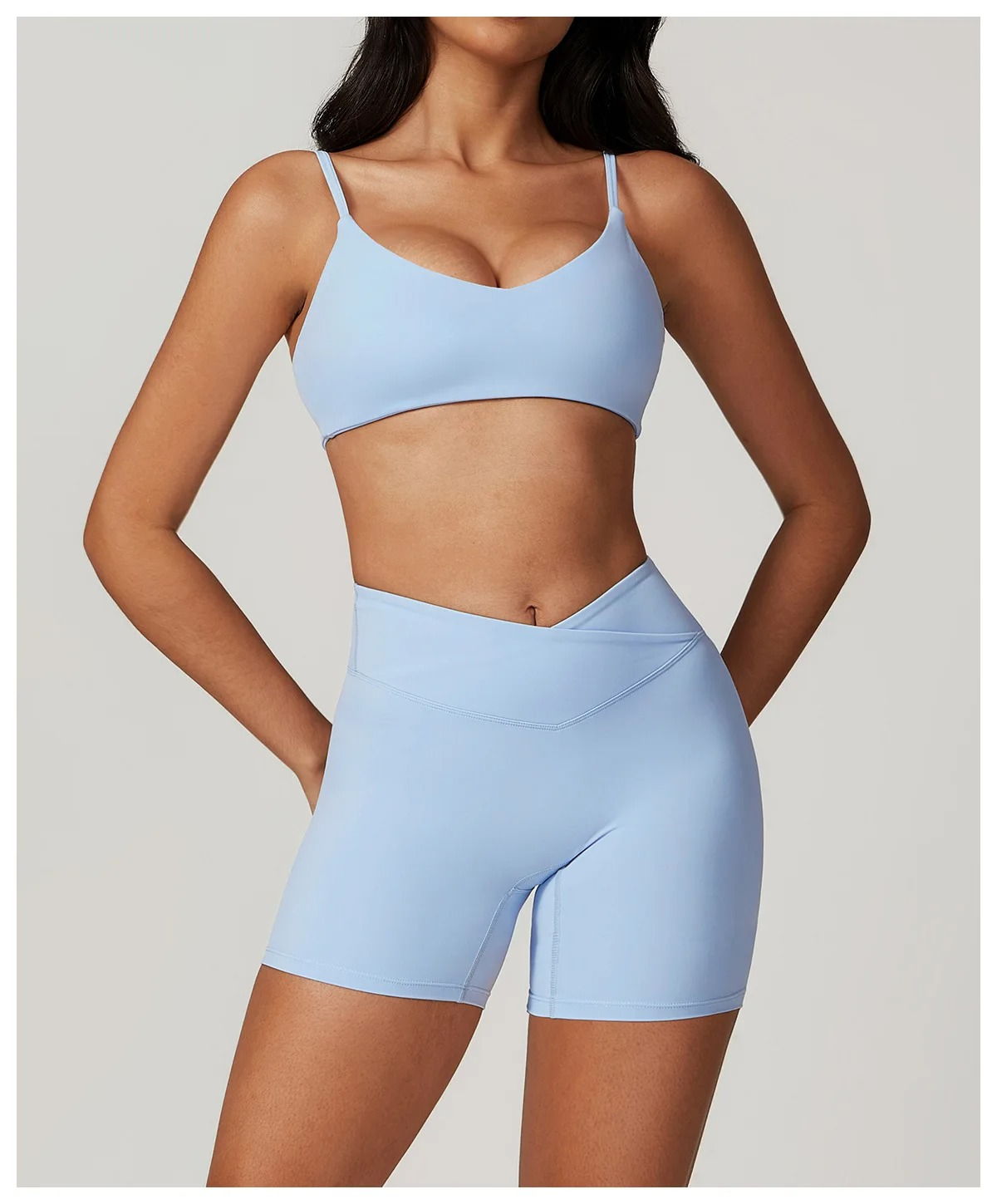 V WAIST SHORT SET