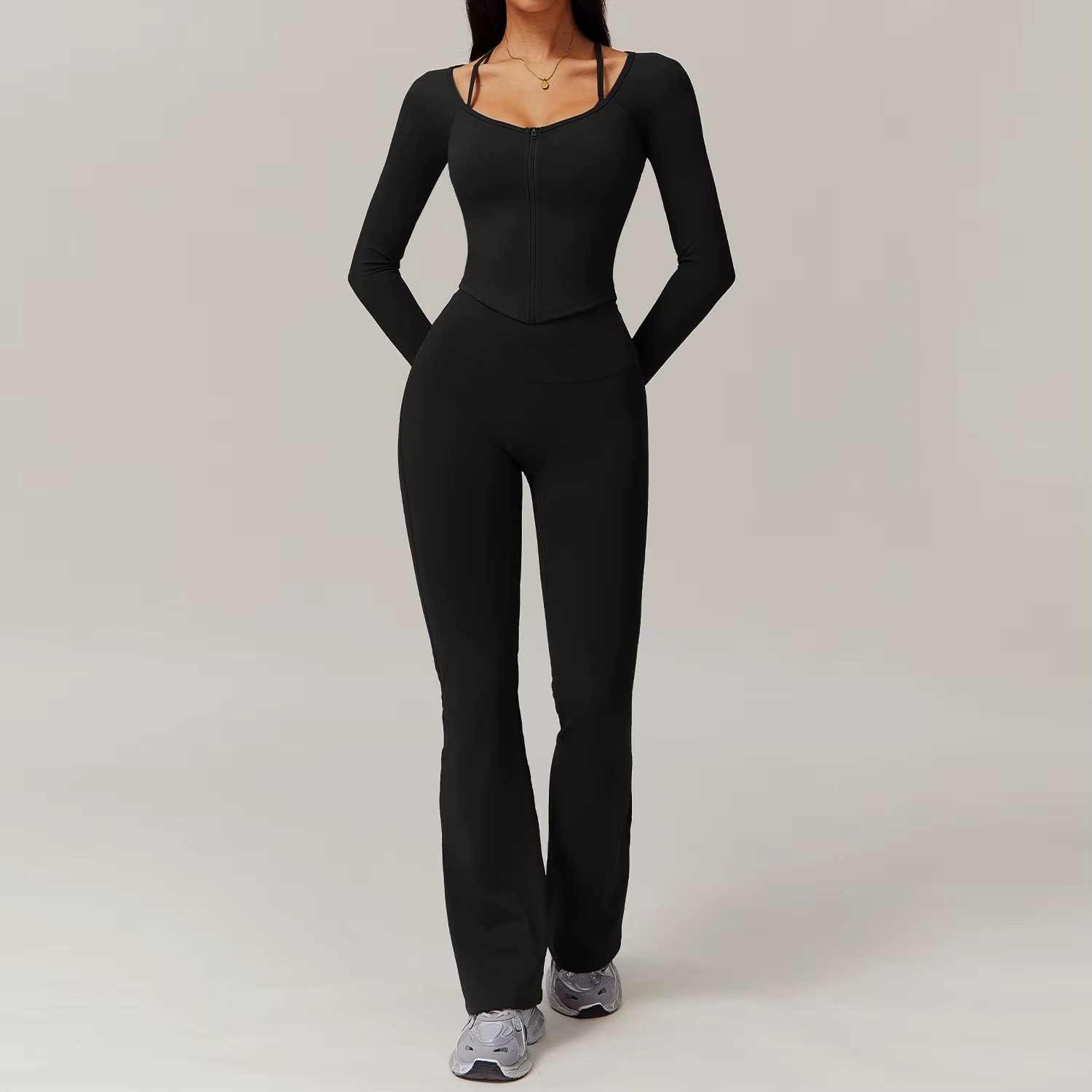 ZIPPER TWO PIECE FLARE SET