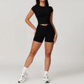 top shorts set black