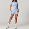 top shorts set blue