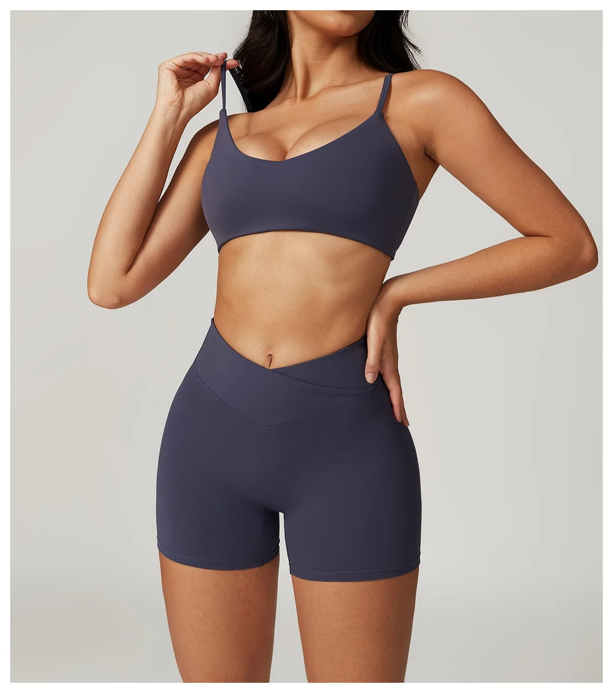 V WAIST SHORT SET