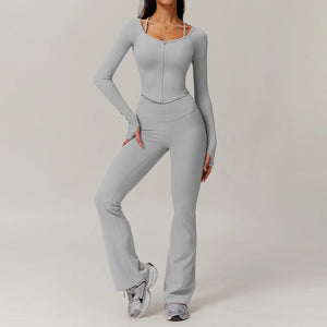 ZIPPER TWO PIECE FLARE SET