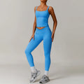 blue vest leggings