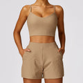 vest short set khaki