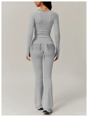 ZIPPER TWO PIECE FLARE SET