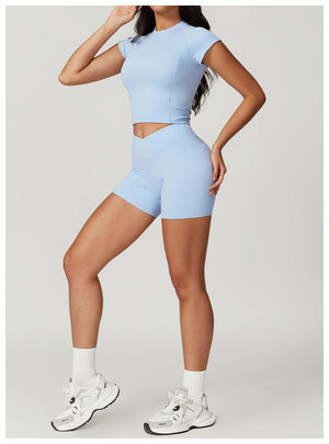 V WAIST SHORT SET