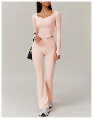 ZIPPER TWO PIECE FLARE SET