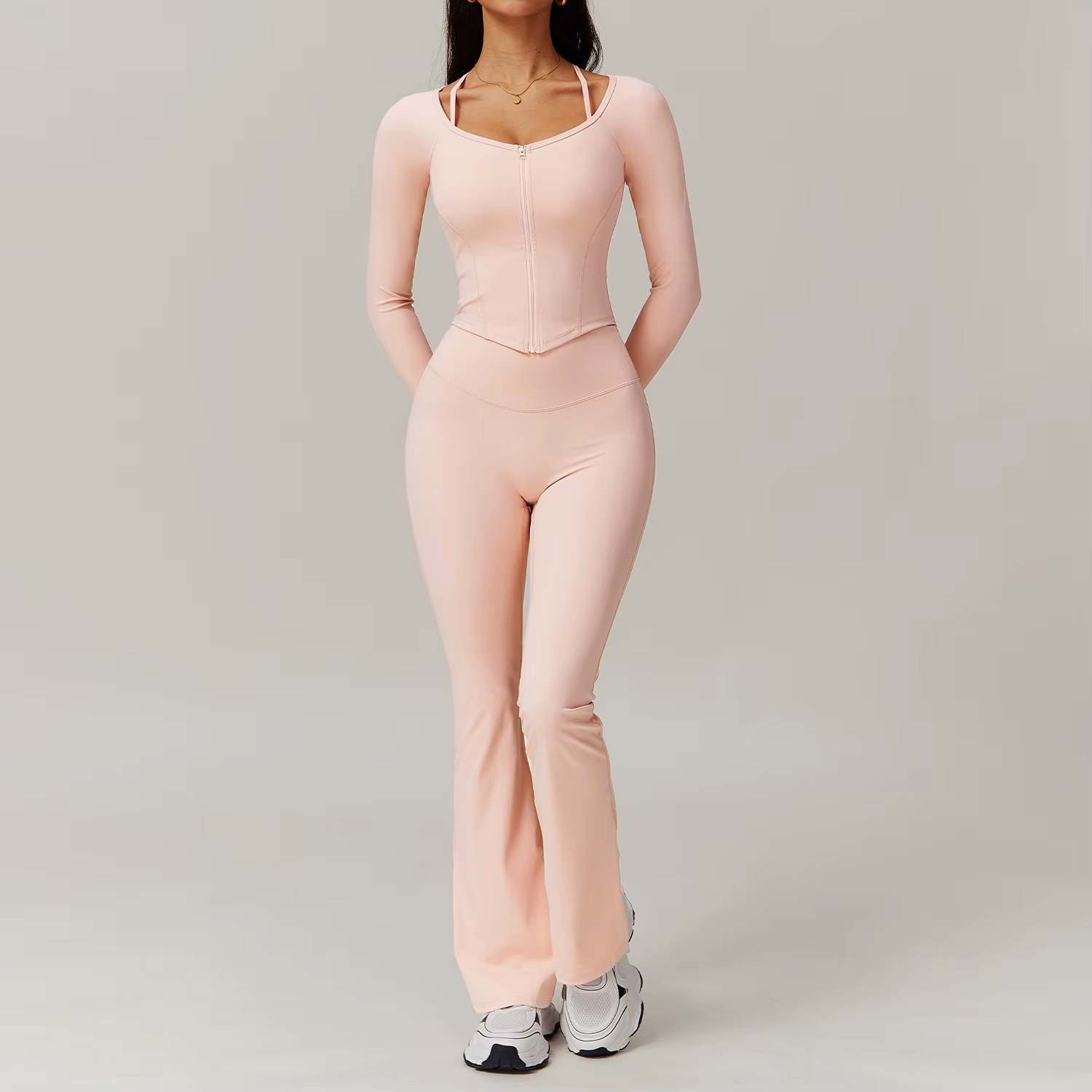 ZIPPER TWO PIECE FLARE SET