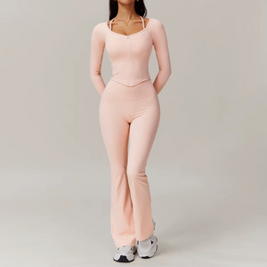 ZIPPER TWO PIECE FLARE SET