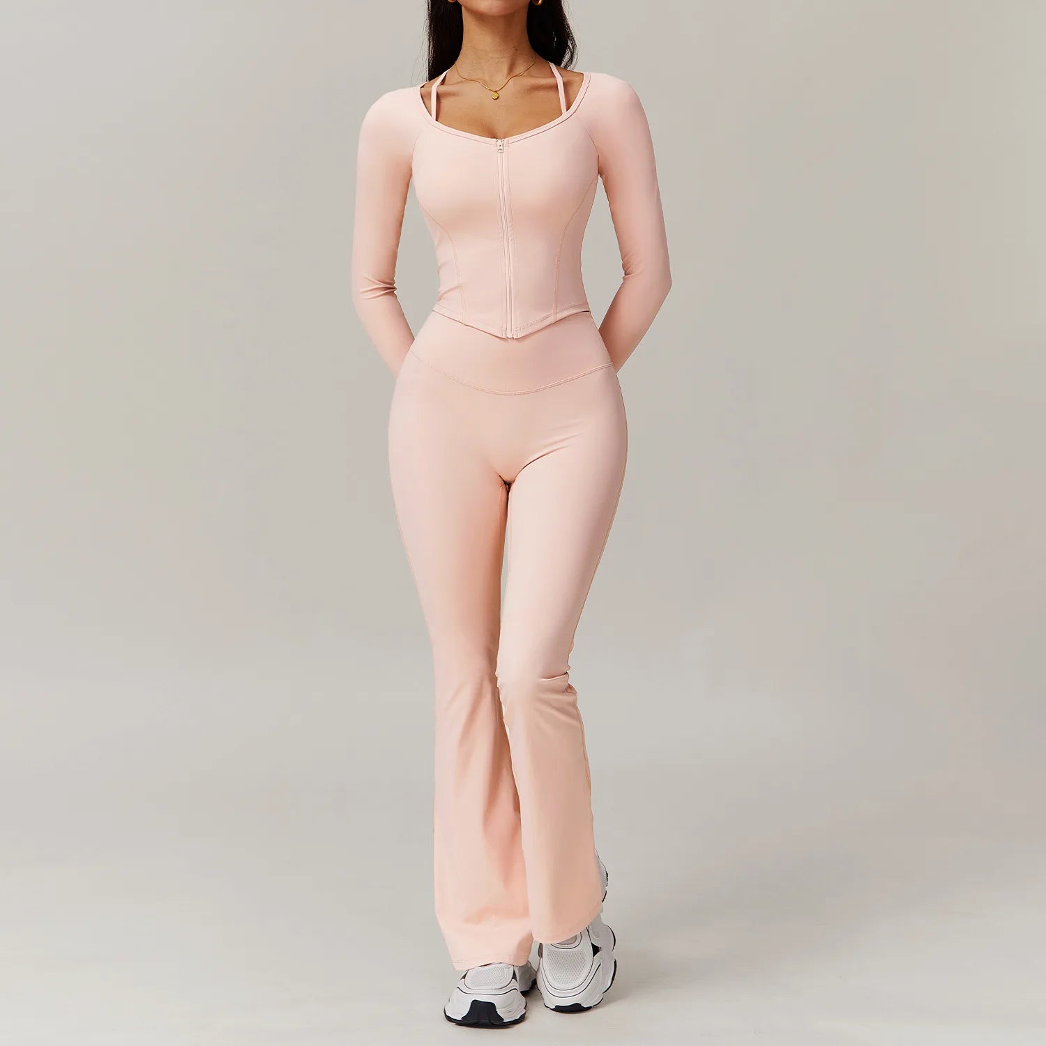 ZIPPER TWO PIECE FLARE SET