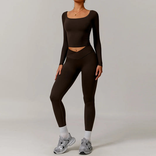 V WAIST TWO PIECE SET
