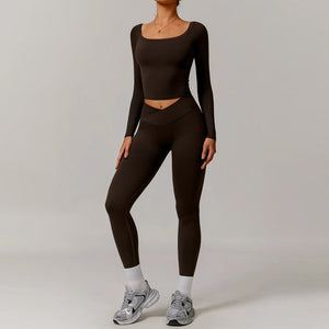 V WAIST TWO PIECE SET