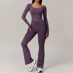 ZIPPER TWO PIECE FLARE SET