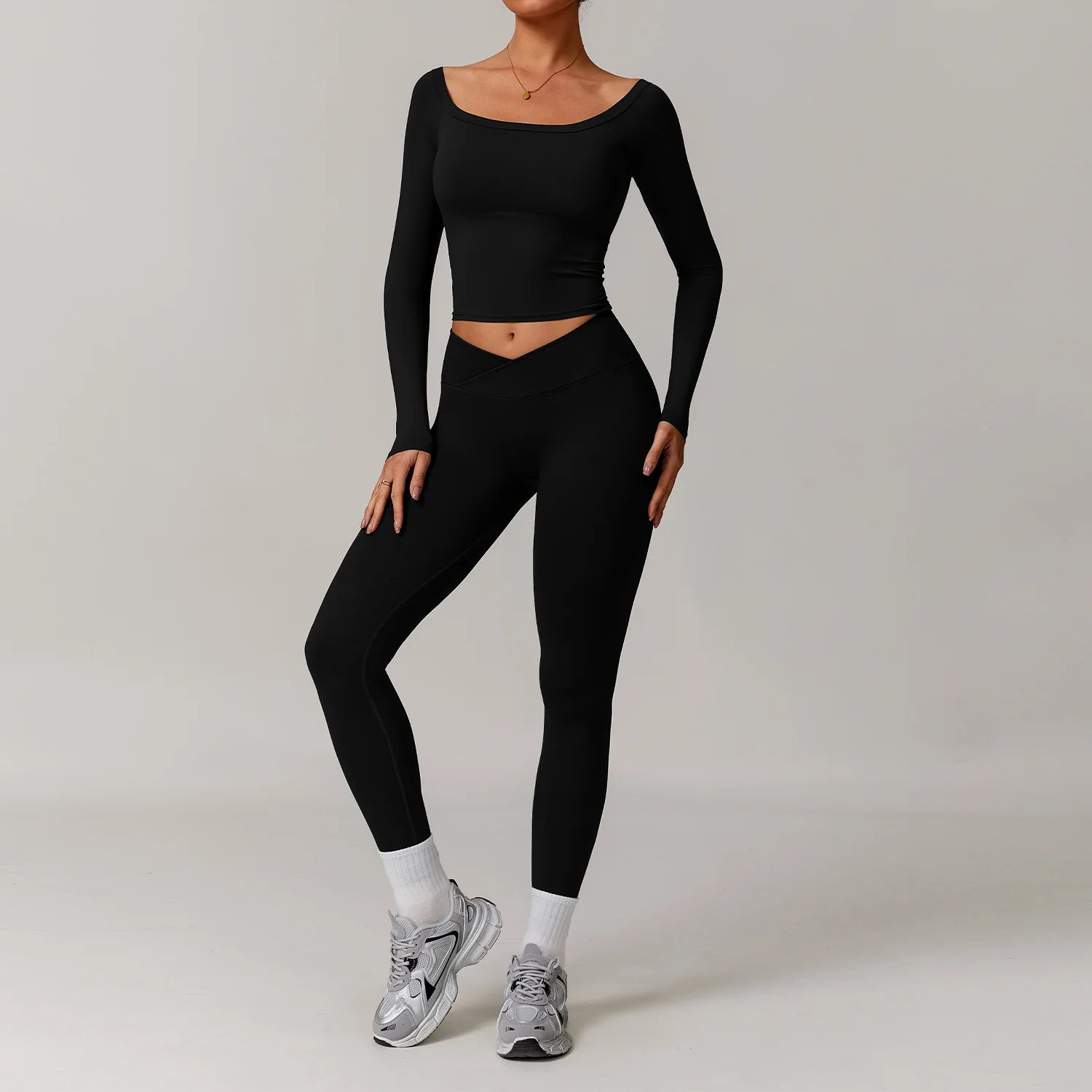 V WAIST TWO PIECE SET