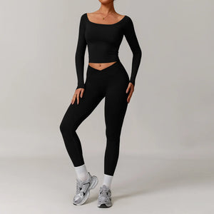 V WAIST TWO PIECE SET