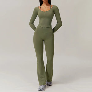 ZIPPER TWO PIECE FLARE SET