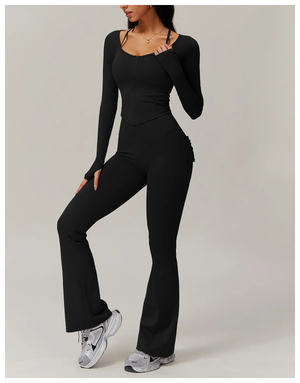 ZIPPER TWO PIECE FLARE SET