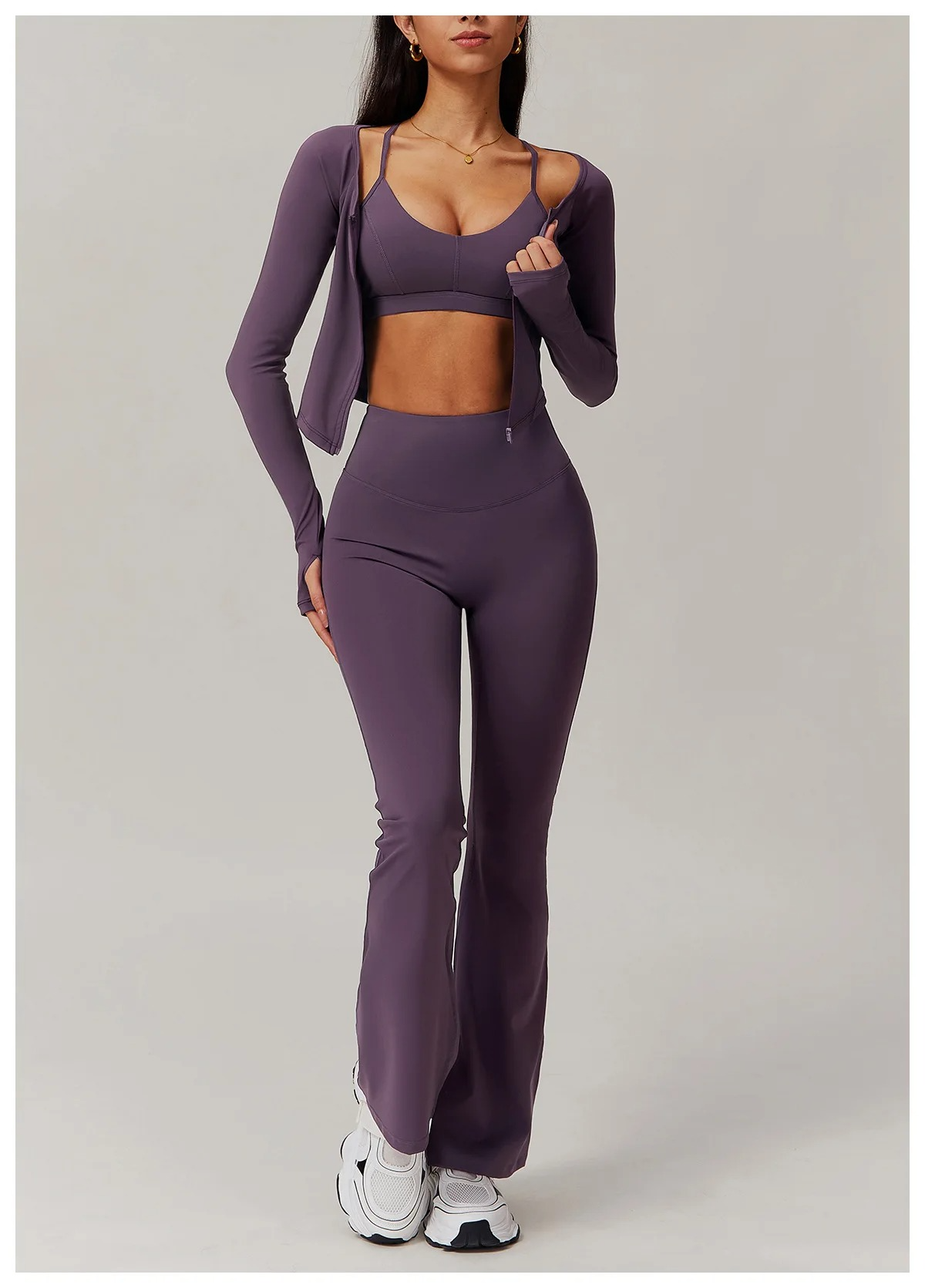 ZIPPER TWO PIECE FLARE SET