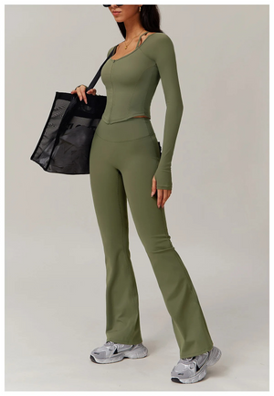 ZIPPER TWO PIECE FLARE SET