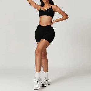 V WAIST SHORT SET
