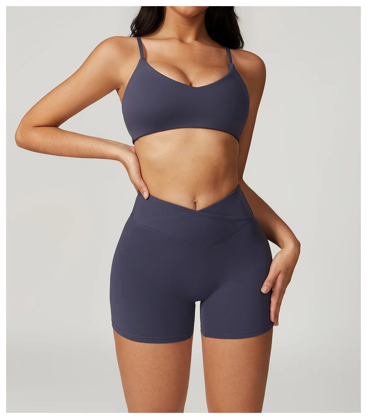 V WAIST SHORT SET