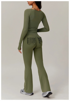 ZIPPER TWO PIECE FLARE SET