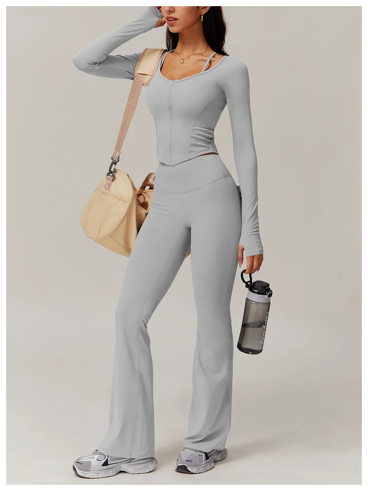 ZIPPER TWO PIECE FLARE SET