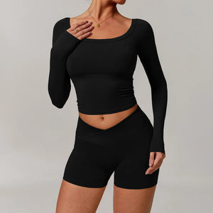V WAIST TWO PIECE SET