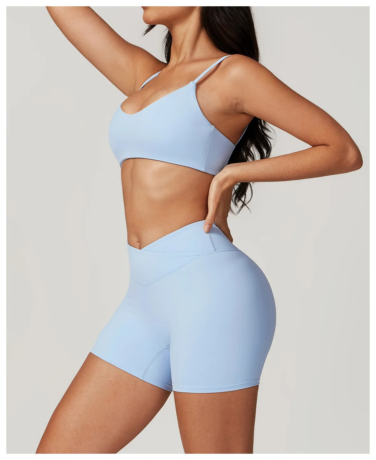 V WAIST SHORT SET