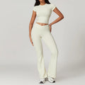 top pants set beige