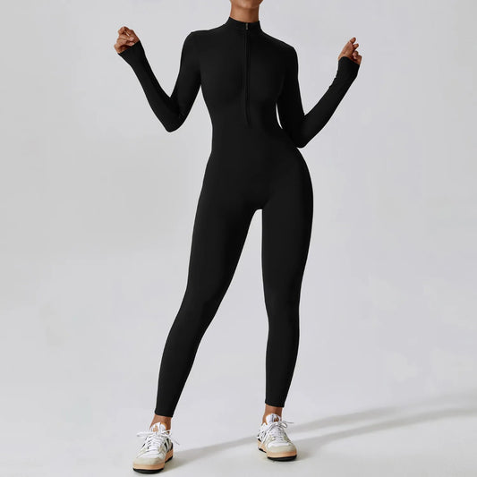 Zipper Long Sleeved one piece