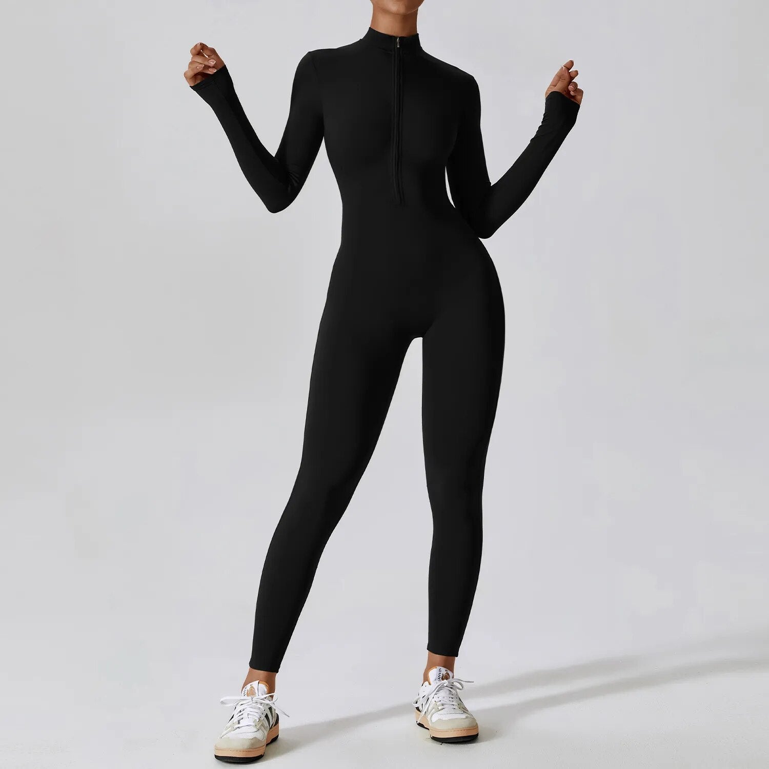 Zipper Long Sleeved one piece