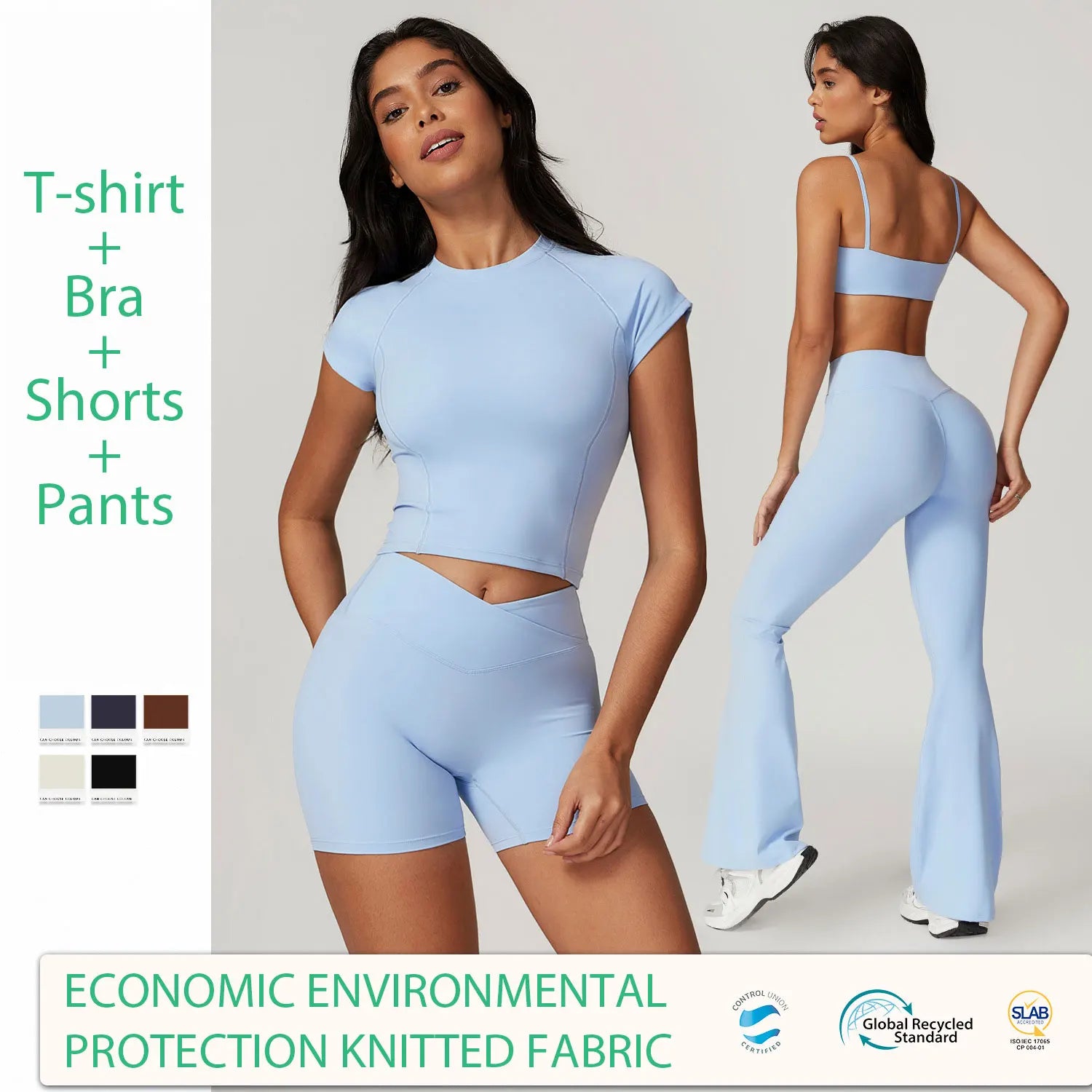 V WAIST SHORT SET