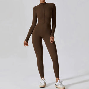 Zipper Long Sleeved one piece