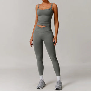 V WAIST TWO PIECE SET