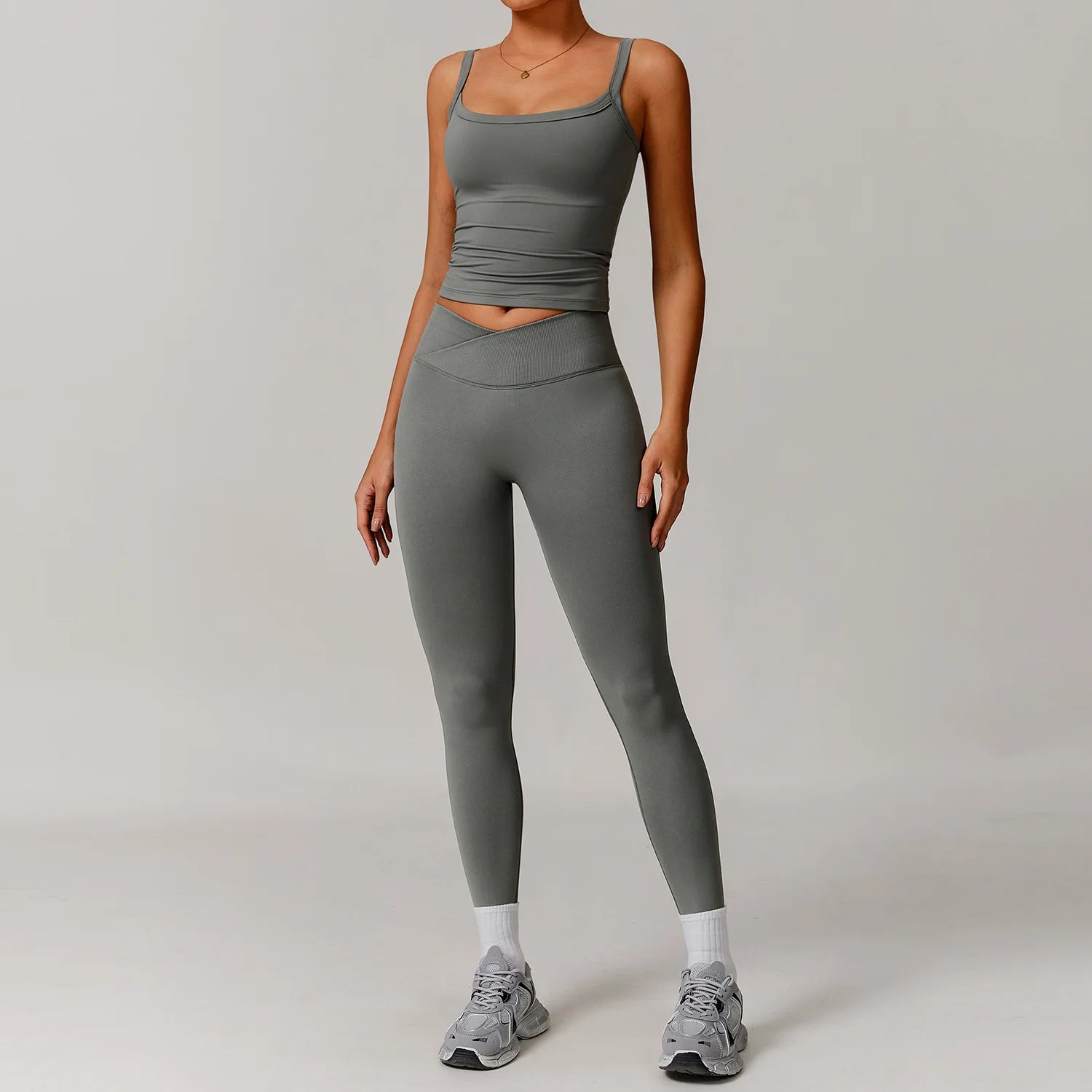 V WAIST TWO PIECE SET