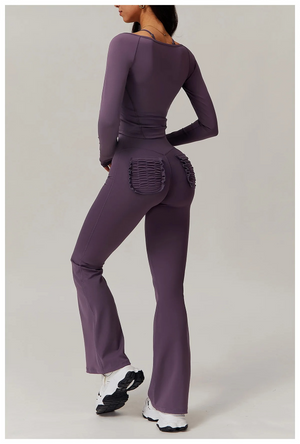 ZIPPER TWO PIECE FLARE SET