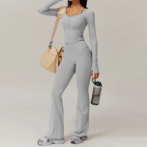 ZIPPER TWO PIECE FLARE SET