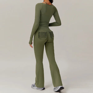ZIPPER TWO PIECE FLARE SET