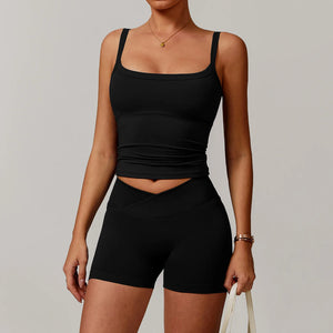 V WAIST TWO PIECE SET