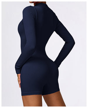 Long Sleeve Ribbed One Piece