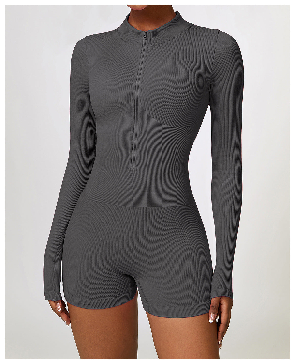 Long Sleeve Ribbed One Piece