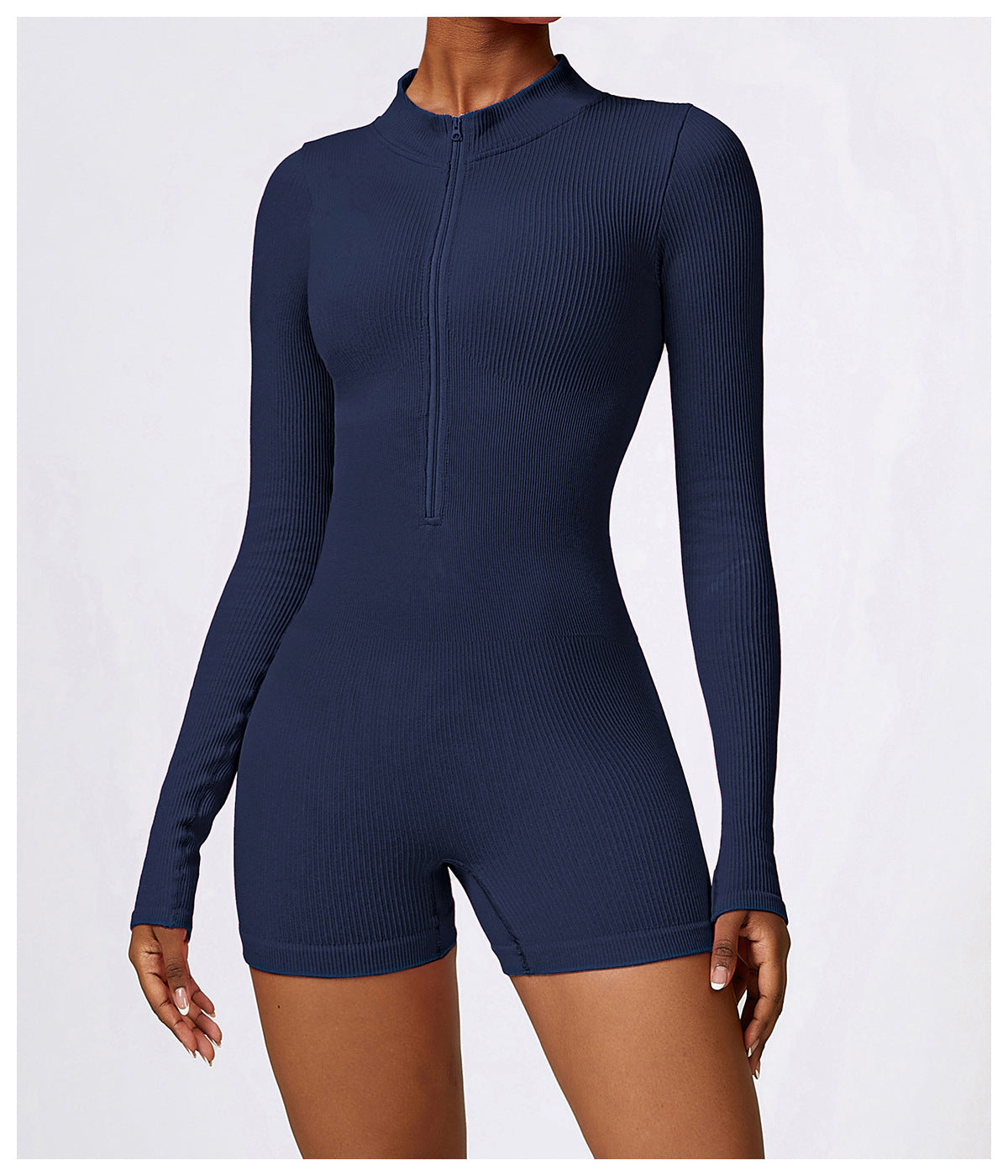 Long Sleeve Ribbed One Piece